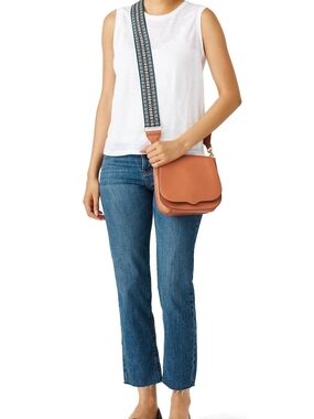 Leather Crossbody Saddle Bag